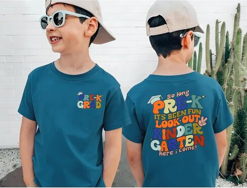 Ritatte Pre-K Graduation Shirt for Toddler Boys Last Day of School T-Shirt Funny Kids Preschool Graduation Gift Tee Tops in Saudi Arabia