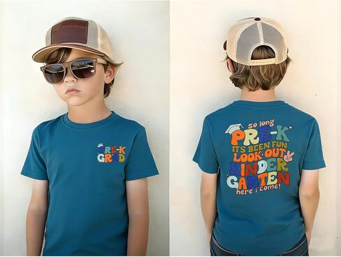 Ritatte Pre-K Graduation Shirt for Toddler Boys Last Day of School T-Shirt Funny Kids Preschool Graduation Gift Tee Tops in Saudi Arabia