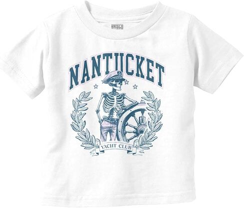 تي شيرت Nantucket Yacht Club Skeleton Captain طفل صغير برسومات in Kuwait