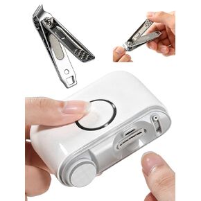 ONEDONE Electric Nail Clipper - 3-in-1 Rechargeable Baby Nail Trimmer Electric Nail File with Dual Blades 3 Speeds Fingernail Grinder Safe for Baby Women Seniors w/Ingrown Toenail Clippers in Kuwait