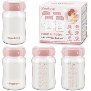 6 قطع زجاجة تخزين حليب الأم متوافقة مع Spectra S1/S2/SG/9Plus /Motif Luna Flange، زجاجات Spectra واسعة العنق للضخ، تخزين زجاجة الطفل مع غطاء مناسب مبرد حليب الثدي Momcozy 22oz، وردي in Kuwait