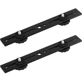 2pcs Dual Flash Brackets, Aluminum Alloy Premium Dual Flash Bracket Extension Bar with 1/4" Hot Shoe Mount Suitable for Camera Tripod Led Light Microphone in Saudi Arabia