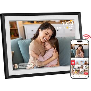 Frameo Digital Picture Frame – 10.1 Inch Smart Wi-Fi Photo Frame with Easy App Connection, Gift for Women, Mom, Grandma, Wife, Girlfriend, Wedding Share Memories Instantly via Free App in Kuwait