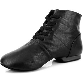 Keemi Jazz Boots Dance Shoes Lace Up Jazz Dance Shoe for Women Girls Men Adult Black Split Sole in Saudi Arabia