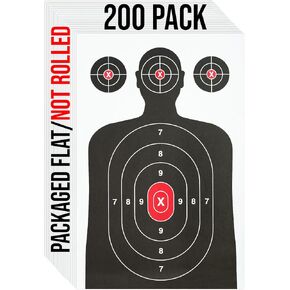 100 حزمة هدف إطلاق نار ورقي لمجموعة الأسلحة - هدف ورقي خيالي للمسدسات والبنادق والمسدسات والبنادق الهوائية ومسدسات BB ومسدسات الحبيبات والقوس والنشاب والسهم (14 × 22 بوصة) in Kuwait
