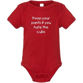 Curiositees St. Louis Fan قم بتبرز سروالك إذا كنت تكره زي Cubs Baby Boy - أحمر in Kuwait