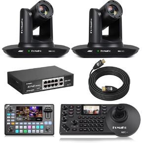 كاميرا FoMaKo K30NS 4K 30x زووم بصري PTZ مع NDI 6 وNDI HX3، لجولات الدراسة والحدث المباشر أو المعسكرات الصيفية (K30NSX2+KC602+KC608 Pro+P1000+FMKH107) in Kuwait