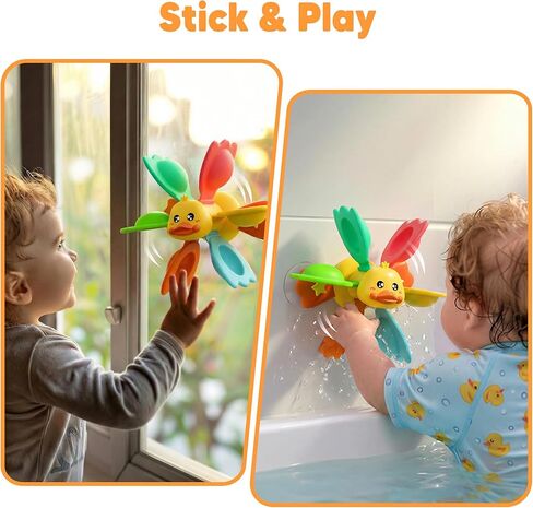 iPlay، iLearn Baby Duck Bath Toy، لعبة دش حوض استحمام للأطفال الصغار مع معدات دوران الشفط، حيوانات عائمة، شبكة صيد السمك، لعب مياه حمام السباحة، هدية عيد الفصح 6 12 18 شهرًا للرضع 1 2 3 سنوات من العمر طفل صبي فتاة in Kuwait