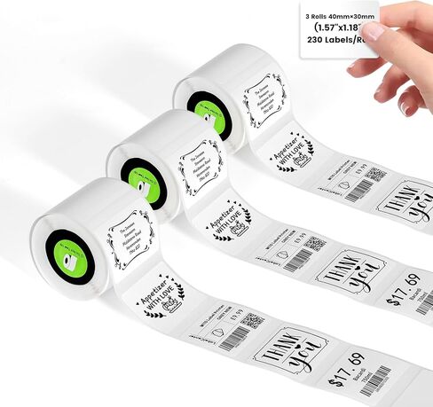 3-Rolls Compatible with Nelko PM220,TYPONOS PM240 Label Maker in Kuwait