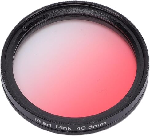 EBTOOLS 40.5mm Graduated Color Filter, Knurling Technology Prevents Slipping, Matte Textured Finish with Embossed Edges, for 40.5mm Mount Lenses, with Storage Box (Roseate) in Kuwait