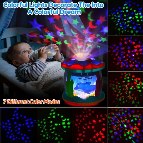 ألعاب الأطفال 6-12 شهرًا، جهاز عرض محيطي دوار، ألعاب وقت البطن للرضع من 0-6 إلى 3-6 أشهر، ألعاب الزحف لحوض السمك للأطفال 4 5 6 7 8 9 12-18 شهرًا صبي فتاة سنة واحدة هدايا عيد ميلاد in Kuwait
