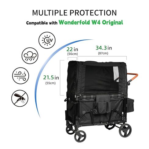 مظلة عربة تغطية كاملة مخصصة لـ Wonderfold W4 Original، مقاومة للماء والرياح، مظلة شمسية وناموسية 2 في 1، للاستخدام في جميع المواسم للنزهات in Kuwait