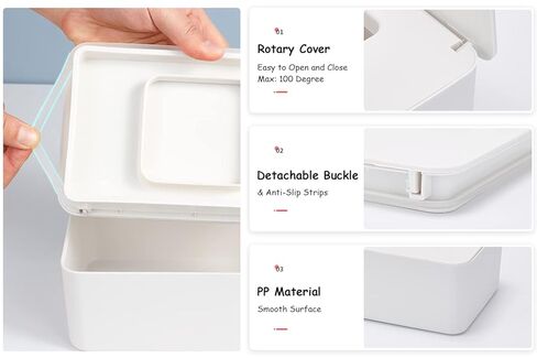 Wipes Dispenser, Wipe Holder for Baby & Adult, Seposeve Refillable Wipe Container, Keeps Wipes Fresh, Far from Dirty Wipes, Easy Open/Close Wipes Pouch Case, White in Kuwait