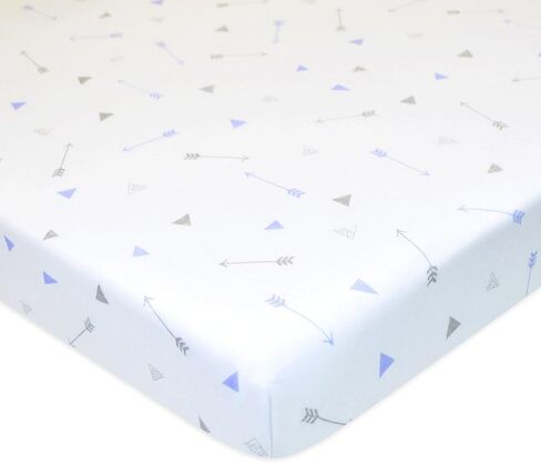ملاءة سرير أطفال صغيرة ملائمة من القطن الطبيعي بنسبة 100% من شركة American Baby Company مقاس 91.44 سم × 60.96 سم - ملاءة سرير أطفال محمولة ناعمة ومسامية، تناسب مراتب Pack N Play، الدب، للأولاد والبنات in Kuwait