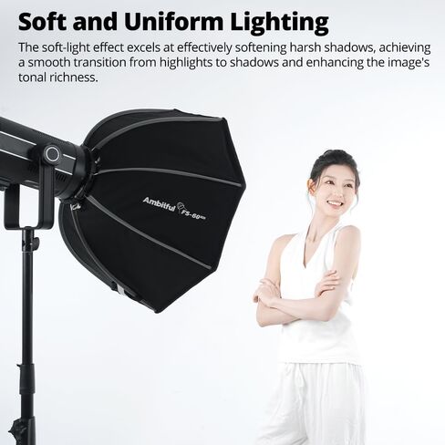 AMBITFUL FS80pro 31.4 "/80 سم سوفت بوكس ​​مثمن، سريع التحرير بوينز جبل سوفت بوكس ​​مع الناشرون / شبكة قرص العسل / حقيبة حمل in Kuwait