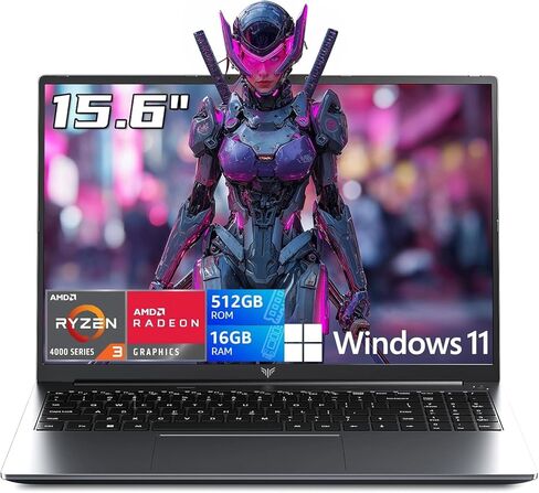 16 Inch AMD Gaming Laptop, FHD Screen Laptop with Ryzen 7 7735HS Processor up to 4.75GHz, 16GB RAM 512GB ROM Windows 11 Laptop Compute, HDMI, WiFi, Bluetooth, Type-C, Webcam, Backlit Keyboard in Saudi Arabia