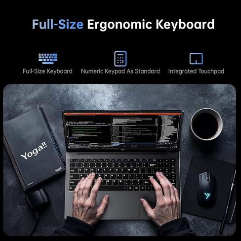 16 Inch AMD Gaming Laptop, FHD Screen Laptop with Ryzen 7 7735HS Processor up to 4.75GHz, 16GB RAM 512GB ROM Windows 11 Laptop Compute, HDMI, WiFi, Bluetooth, Type-C, Webcam, Backlit Keyboard in Saudi Arabia