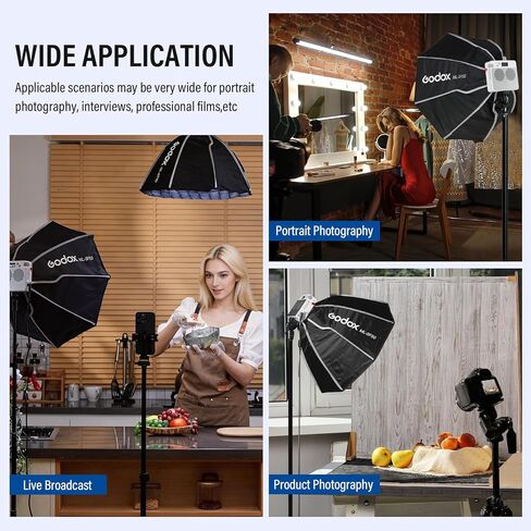 Godox ML-SF50 المثمن سوفت بوكس ​​ل Godox ML100R ML100BI ML60IIBI ML60 Led الفيديو الضوئي سوفت بوكس ​​ل AD300PRO AD300PROII AD400PRO AD400PROII in Kuwait