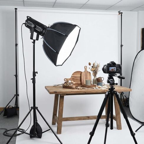 UTEBIT 21"/55cm Octagonal Softbox, Quick Release Parabolic Soft Box with Bowens Mount, Portable & Collapsible Removable Diffusers, Grid, Bag for Portrait Photography, Video Production,Studio Lighting in Kuwait