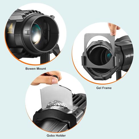 مجموعة ملحقات الأضواء Godox VSA-19K، سنوت مخروطي مع عدسة عرض 19 درجة و9 Gobos لبوينز ماونت فلاش Speedlite، ضوء ستروب أحادي في الاستوديو، ضوء LED للتصوير الفوتوغرافي وإضاءة فيديو in Kuwait
