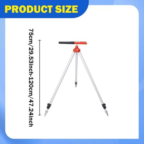 Total Station Centeringrod Clamp Tripod Stabilizer Stand Lightweight Portable Telescopic Support Bracket Ruler Holder, Red Black Clip, 75 to 120cm in Saudi Arabia