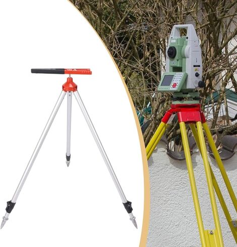 Total Station Centeringrod Clamp Tripod Stabilizer Stand Lightweight Portable Telescopic Support Bracket Ruler Holder, Red Black Clip, 75 to 120cm in Saudi Arabia