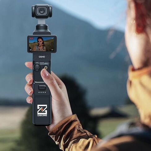 مقبض بطارية ZGCINE PK-H01 لجهاز DJI OSMO Pocket 4 I Pocket 3، 7.7 فولت/1600 مللي أمبير (شحن 1.0X)، شحن سريع 17 وات PD، مقبض بطارية بخيط 1/4 بوصة + فتحة أري in Kuwait