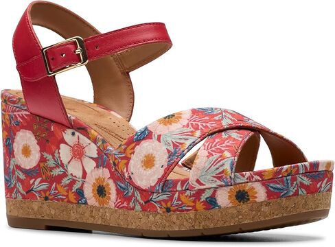 Clarks Women's Chicly Floral Wedge Sandals in Kuwait