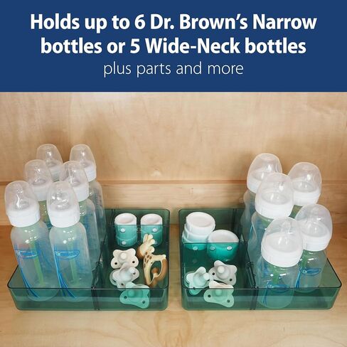 Dr. Brown's Baby Bottle Storage Tray with Customizable Compartments, Store and Organize Bottles, Parts, and Accessories, BPA-Free in Kuwait