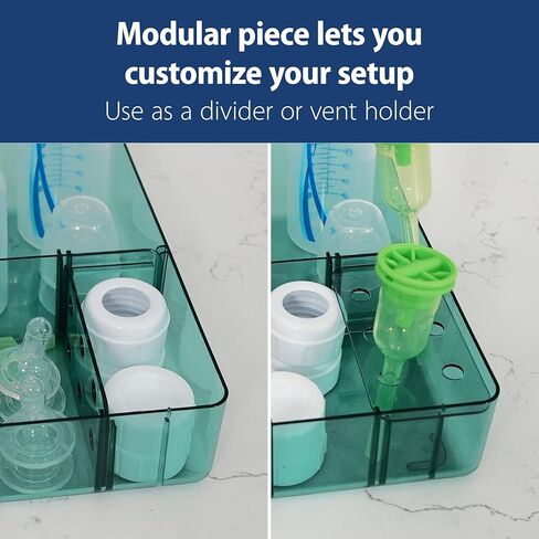 Dr. Brown's Baby Bottle Storage Tray with Customizable Compartments, Store and Organize Bottles, Parts, and Accessories, BPA-Free in Kuwait