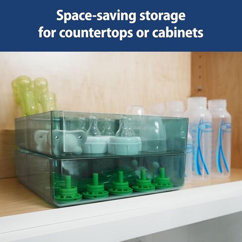 Dr. Brown's Baby Bottle Storage Tray with Customizable Compartments, Store and Organize Bottles, Parts, and Accessories, BPA-Free in Kuwait