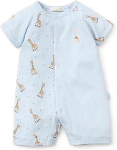 kissy kissy Baby Boys 100% Pima Cotton Sophie La Girafe Print Short Playsuit Romper, Newborn to 24 Months in Saudi Arabia