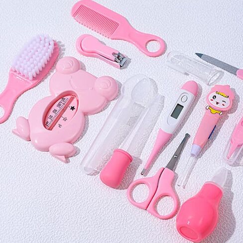 Baby Healthcare and Grooming Kit Baby Nasal Aspirator Nail Clipper Hairbrush Set Newborn Daily Cleaning Care Kit 13 PCS/Set, Style A, Nursery Care Health and Grooming kit in Saudi Arabia