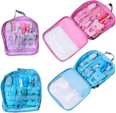 Baby Healthcare and Grooming Kit Baby Nasal Aspirator Nail Clipper Hairbrush Set Newborn Daily Cleaning Care Kit 13 PCS/Set, Style A, Nursery Care Health and Grooming kit in Saudi Arabia
