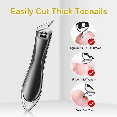 Electric Nail Clipper,2026 Improved Nail Clippers Set, Includes an Automatic 3-in-1 Nail Clippers,a Slanted Nail Clipper(for Ingrown Toenails&Fingernail) Ideal for Babies, Children, Adults and Seniors in Kuwait