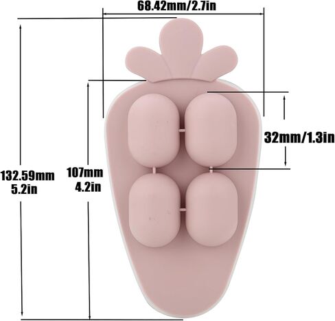 PandaEar 2 Pack Baby Food Freezer Tray with Lid, Silicone Nibble Freezer Tray, Breastmilk Popsicle Mold, Baby Food Storage Container, Carrot Design, BPA Free in Kuwait