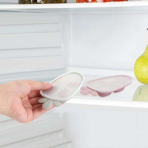 PandaEar 2 Pack Baby Food Freezer Tray with Lid, Silicone Nibble Freezer Tray, Breastmilk Popsicle Mold, Baby Food Storage Container, Carrot Design, BPA Free in Kuwait