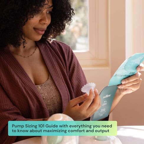 Willow - Breast Pump Sizing Kit - Flange Sizing Kit - Use w/Willow Go, Wave, or Most 24mm Flanges - Includes 13mm, 15mm, 17mm, 19mm, and 21mm Inserts- Breastfeeding Essentials for Postpartum in Kuwait