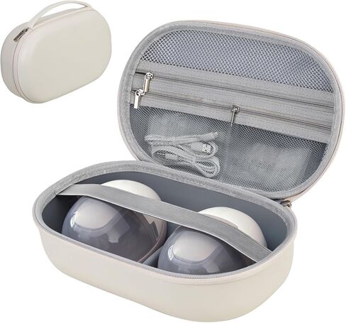 Wearable Breast Pump Bag, Carrying Case Compatible with Eufy Breast Pump, Portable Breast Pump Storage Bag for Momcozy Willow Medela and Most Breast Pumps, Hold 2 Pumps, Ideal for Going Out and Travel in Kuwait