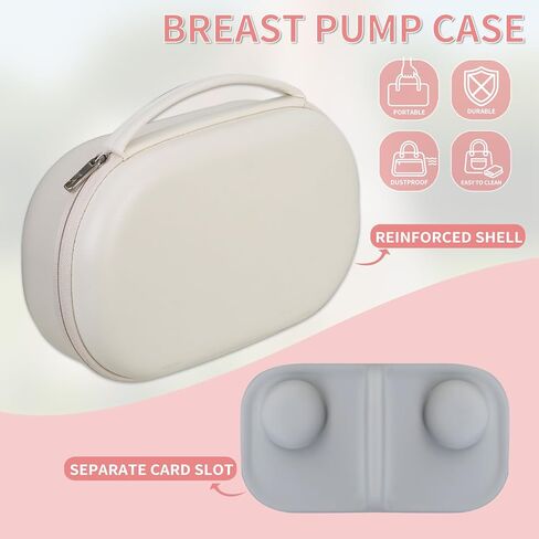 Wearable Breast Pump Bag, Carrying Case Compatible with Eufy Breast Pump, Portable Breast Pump Storage Bag for Momcozy Willow Medela and Most Breast Pumps, Hold 2 Pumps, Ideal for Going Out and Travel in Kuwait