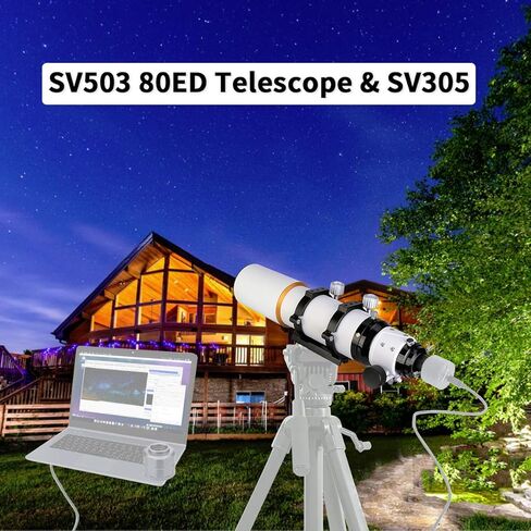 حزمة تلسكوب SVBONY SV503 80ED مع نجمة مرآة عازلة SV188P ومرشح UHC مقاس 1.25 بوصة in Kuwait