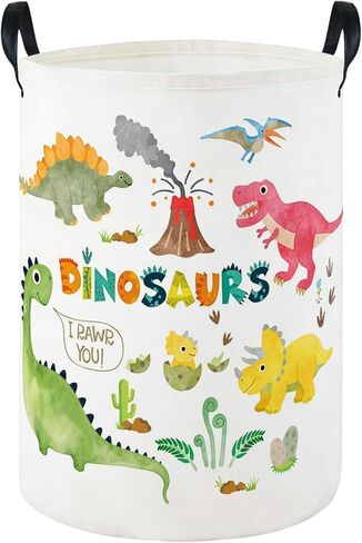 Baby Laundry Hamper Baby Nursery Hamper Waterproof Foldable Kids Laundry Basket Kids Dirty Clothes Hampers Girl Room Decor for Home Gift Baskets(Brown Leopard Print) in Kuwait