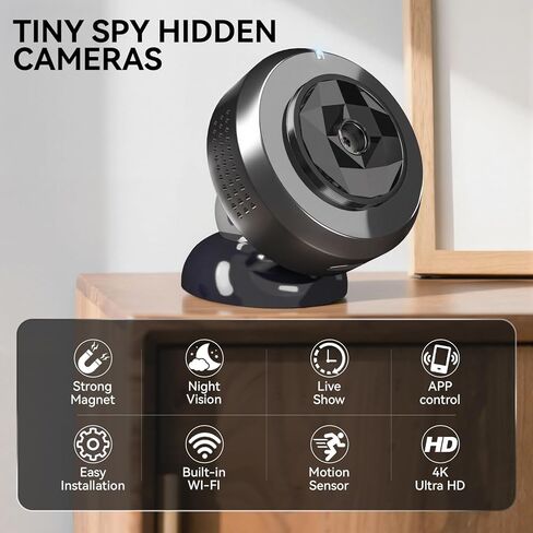 2026 Mini Wireless Security Camera HD Small Magnetic Home WiFi Micro Camera Nanny Cam with Motion Detection Cloud & SD Storage Night Vision Tiny Cameras Wide Angle for Home Baby Office Indoor in Kuwait