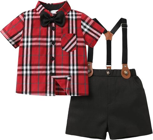 JEELLIGULAR Toddler Formal Outfit Boy Baby Suit for Summer Shirts Shorts Clothes Set in Saudi Arabia