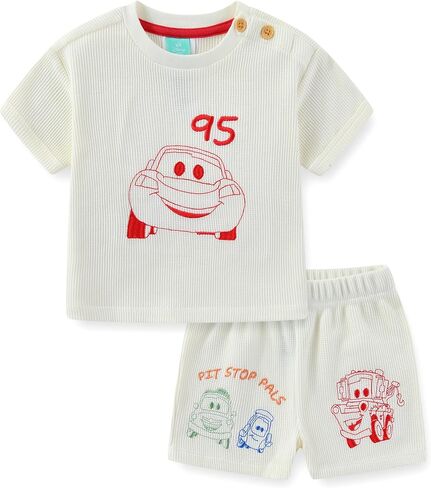 طقم تي شيرت وسروال قصير الأكمام من Disney Cars Lightning McQueen Baby Boys للرضع in Kuwait