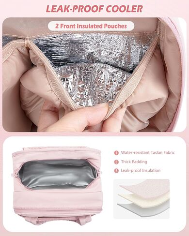 Quilted Wearable Breast Pump Bag with Cooler Compartment, Wearable Pump Case Compatible with Momcozy and Most Brand Hands-Free Breast Pumps, Black in Saudi Arabia