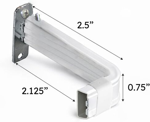 Rod Desyne Lockseam 2" Clearance Curtain Rod, 48-84 inch, White in Saudi Arabia