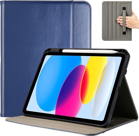 حافظة ProCase لجهاز iPad A16 الجيل الحادي عشر 11 بوصة 2025/iPad الجيل العاشر 10.9 بوصة 2022 مع حامل قلم رصاص، حافظة جلدية PU لجهاز iPad 11/10 غطاء حامل ذكي مع حزام يد وجيب أمامي - بني in Kuwait