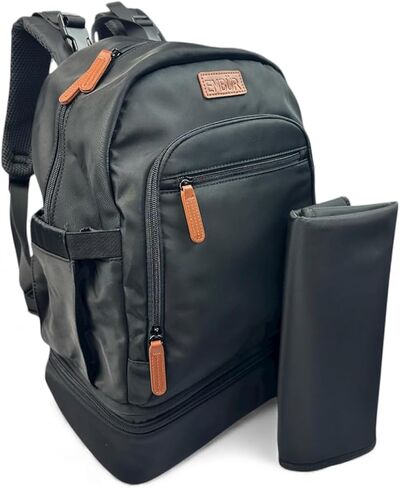 EMBUR Diaper Bag Backpack with Detachable Insulated Cooler – Waterproof, Lightweight Baby Bag with Multi-Compartments, Stroller Straps, Changing Pad, Large Capacity, Ice Packs Included in Kuwait