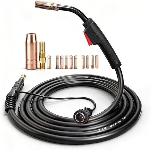 10ft 15ft MIG WELDING GUN 180A replacement for Titanium unlimited 200, MIG 140/170 Professional MP Welders.64804 64805 64806 Applicable to K530-6 style parts (K530-6-15ft5Core) in Saudi Arabia